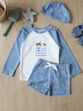 Printed Long Sleeve Swimwear Set for Toddlers