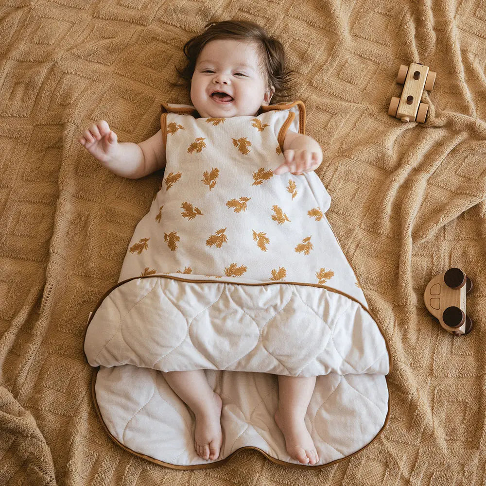 Premium Cotton Sleep Sack 2.5 TOG | Sleeveless Wearable Blanket, 0–24M - Wheat