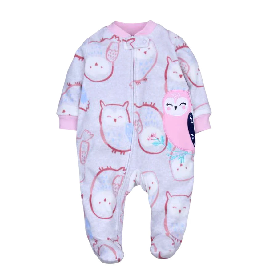 Fleece Animal Print Baby Romper, product view 8