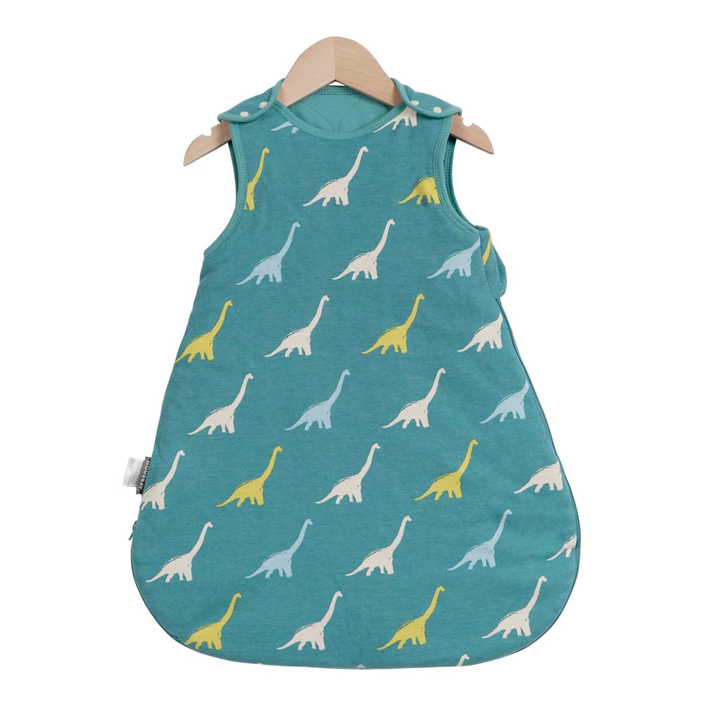 Premium 2.5 Tog Cotton Sleep Sack – Blue Dinosaur, product view