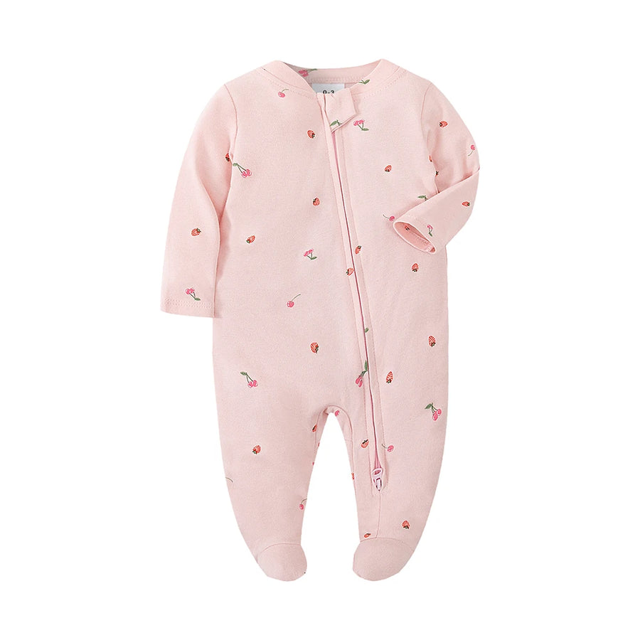 Solid White Footed Romper, product view 6