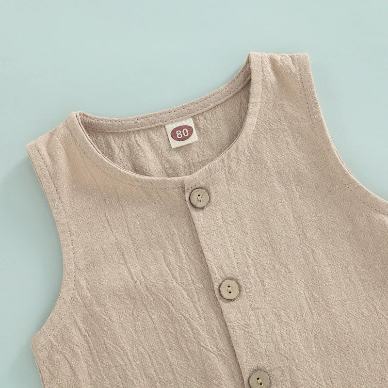 Sleeveless Stripe Baby Romper