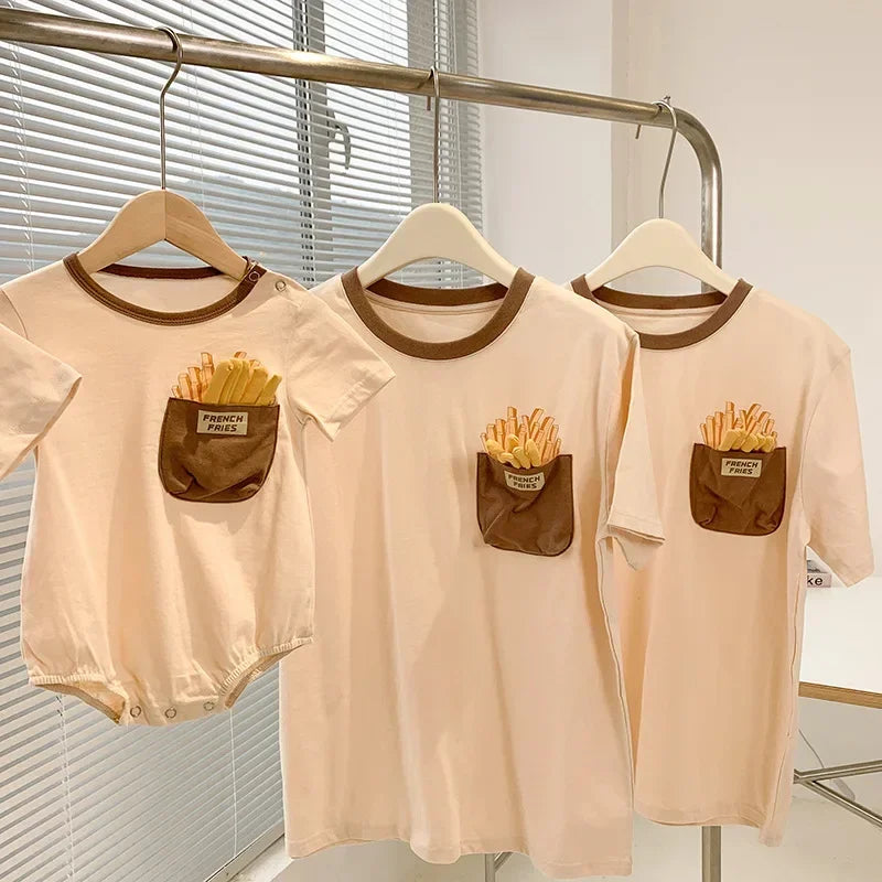 I Love French Fries Parent-Child T-Shirt, product view 3