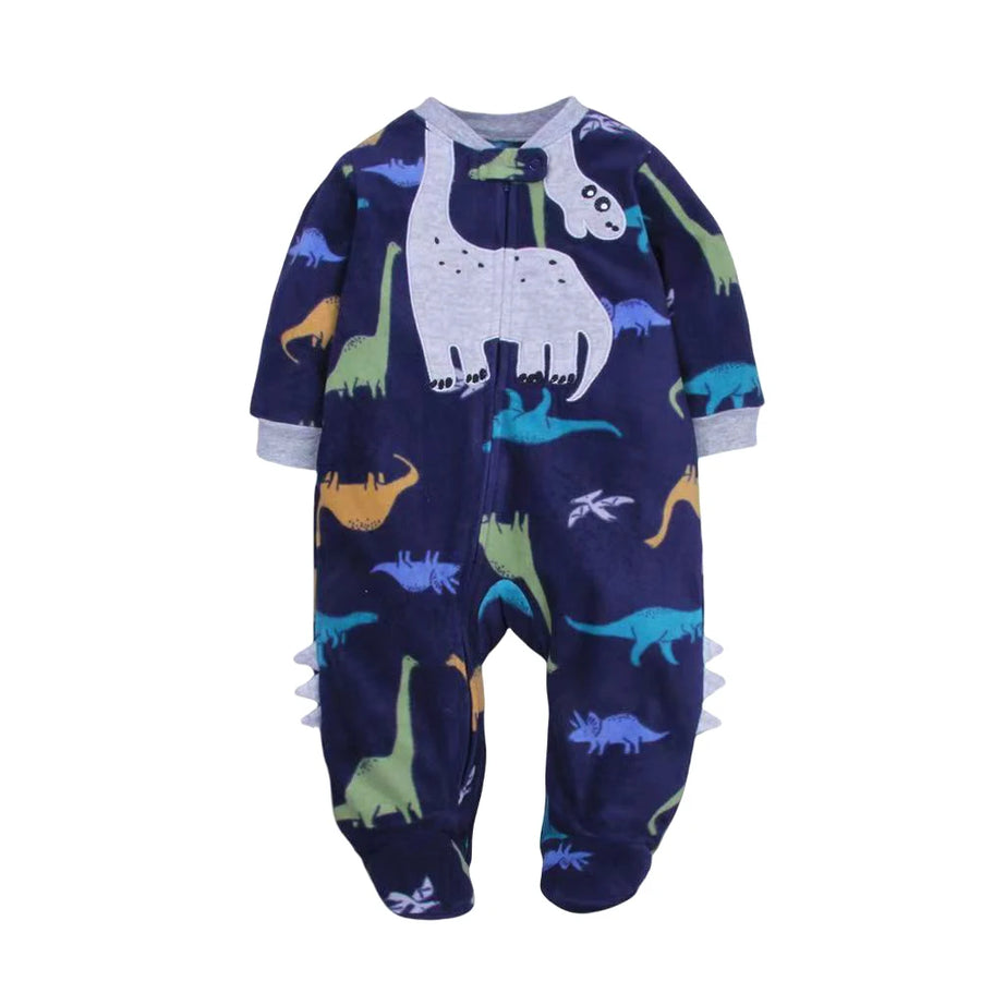 Fleece Animal Print Baby Romper, product view 5