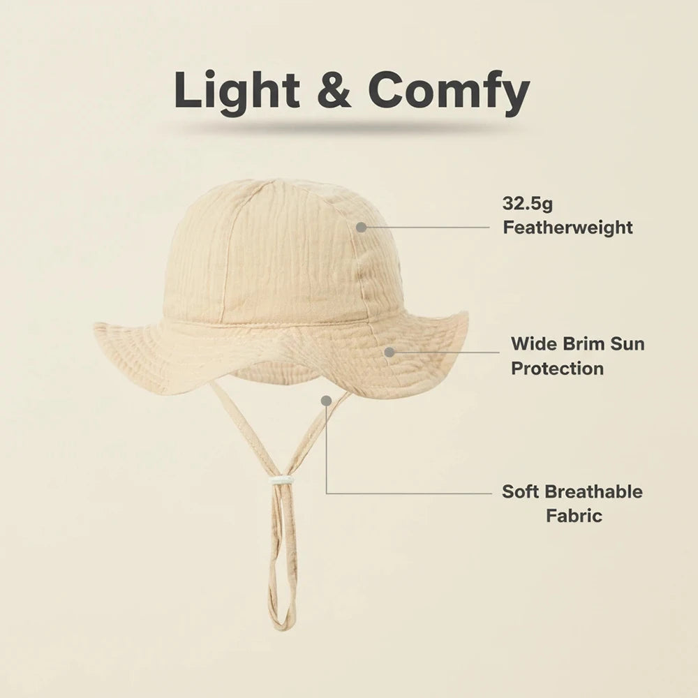 Adjustable Cotton Baby Bucket Hat