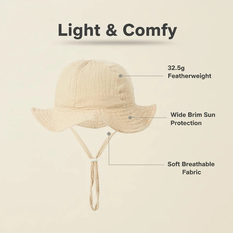 Adjustable Cotton Baby Bucket Hat, product view 4