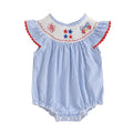 Starry Seersucker Smocked Romper