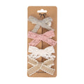 Lace Trim Hair Bow Set
