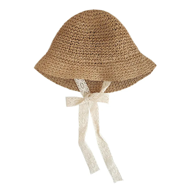 Lace Bow Baby Sun Hat