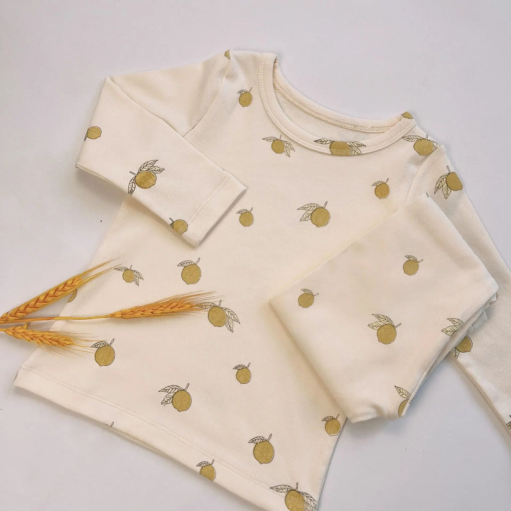 Floral Print Baby Pajama Set side view