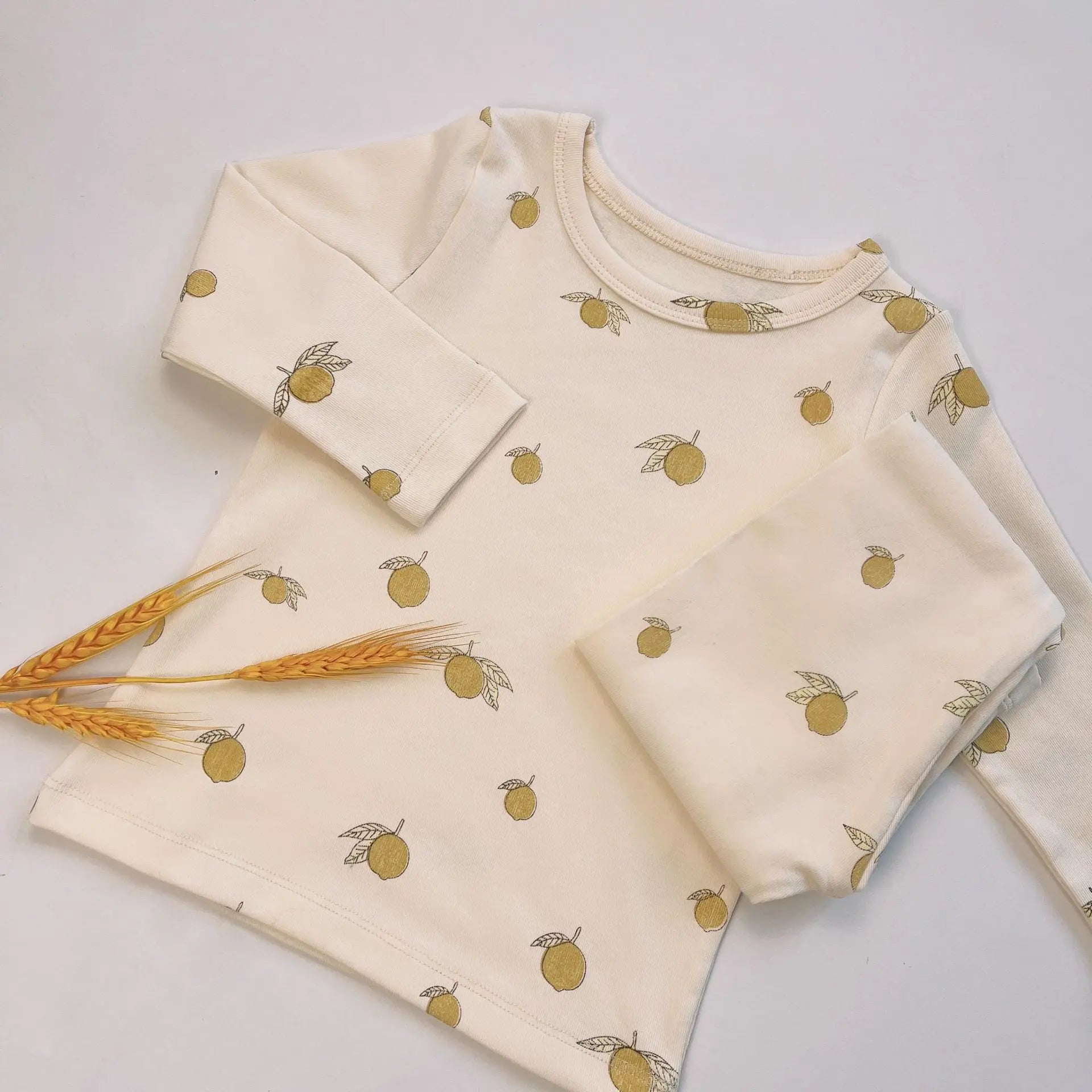 Floral Print Baby Pajama Set side view