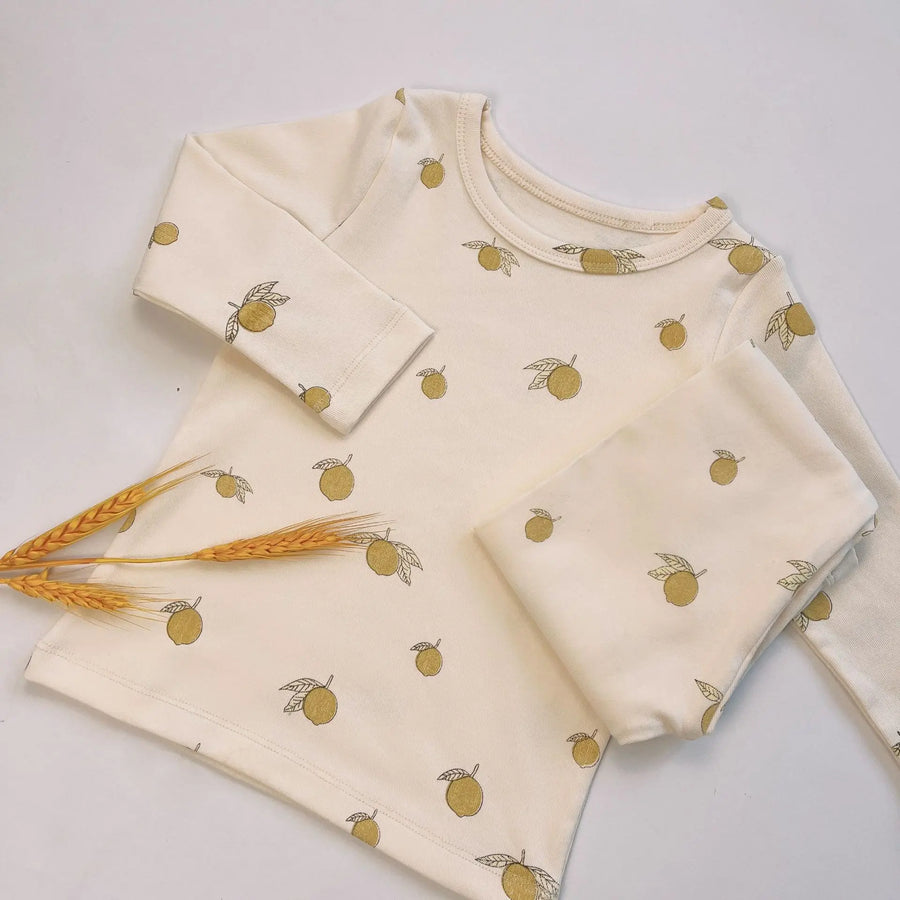 Floral Print Baby Pajama Set side view