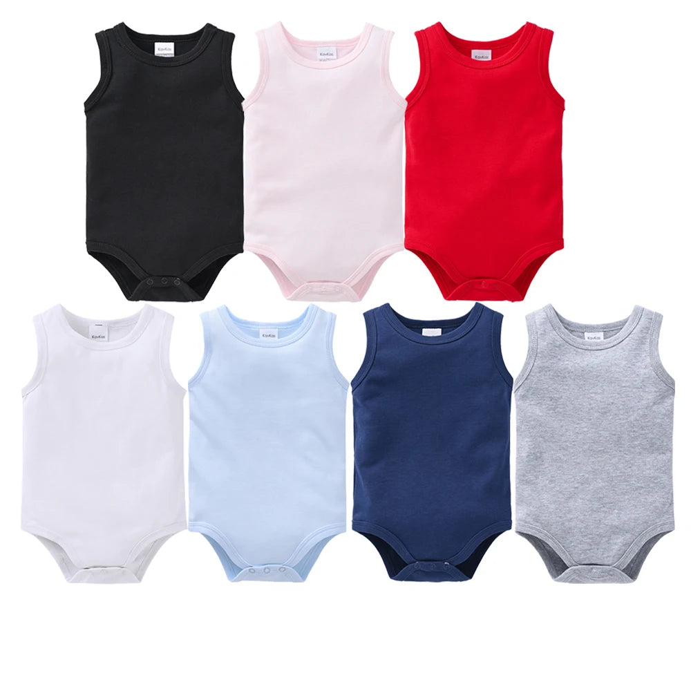 Cotton Sleeveless Bodysuit Set for Baby