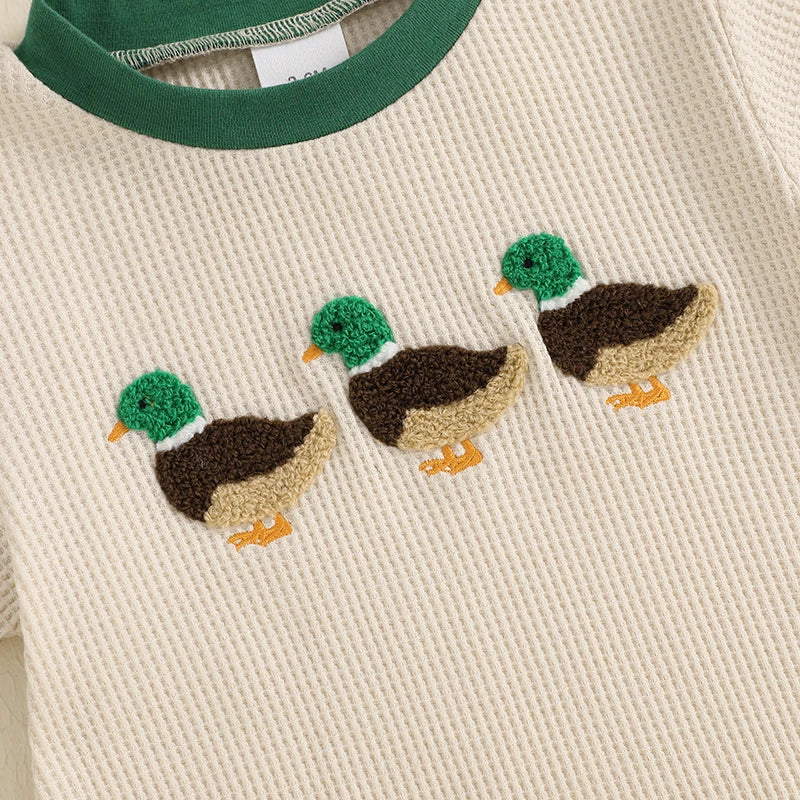 Three Little Ducks Embroidered Romper, product view 7