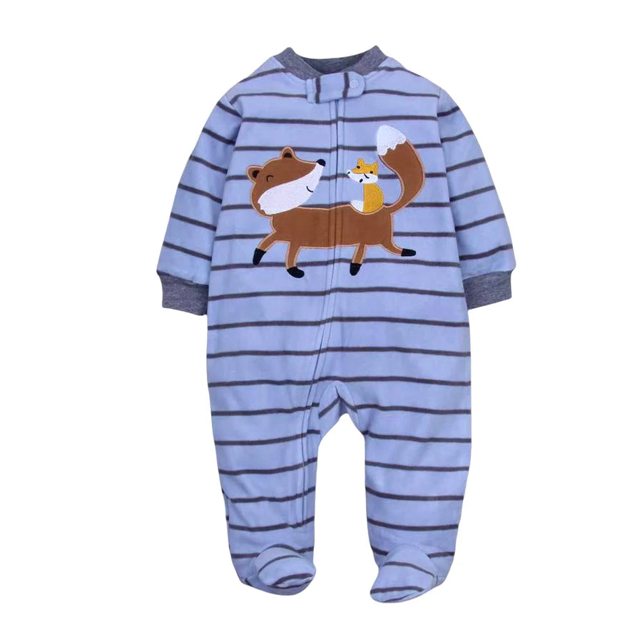Fleece Animal Print Baby Romper, product view 7