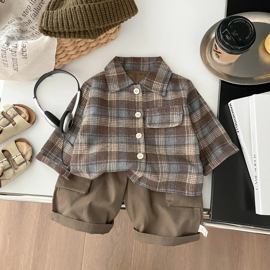 Loose Cargo Pocket Pants in Apricot front view