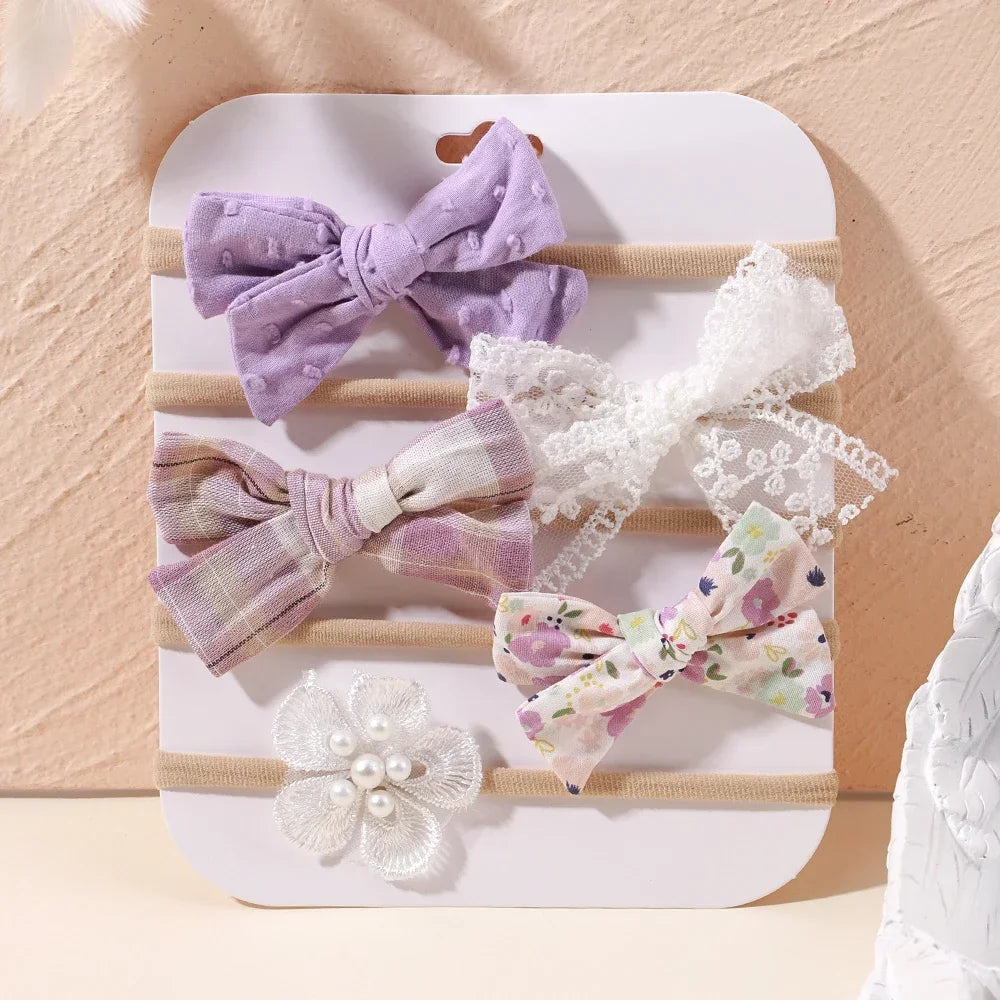 Floral Lace Bow Headband