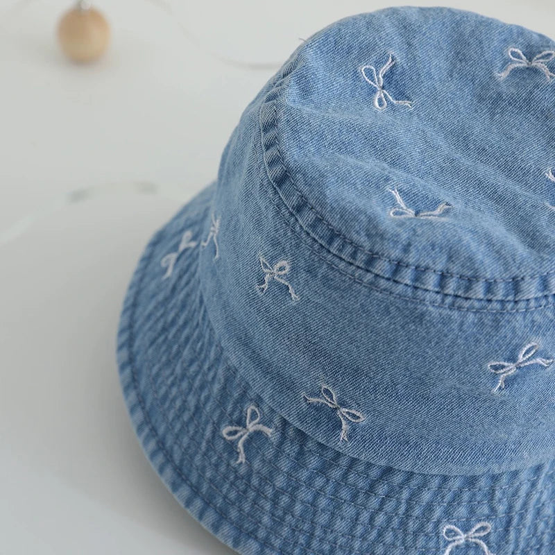 Close-up of Bow Detail on Fisherman Hat