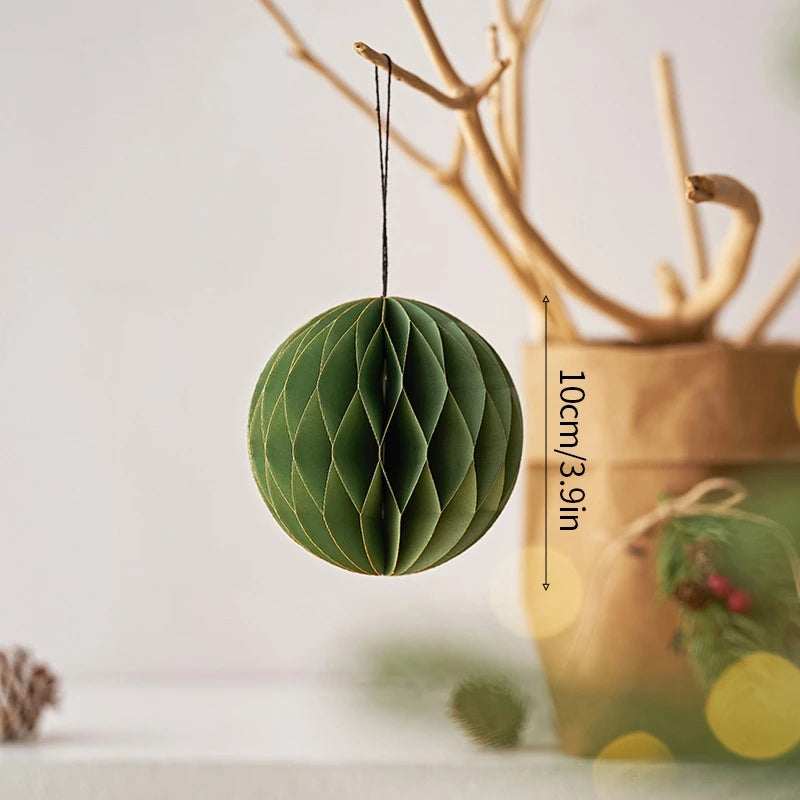 Honeycomb Paper Ball Christmas Ornament