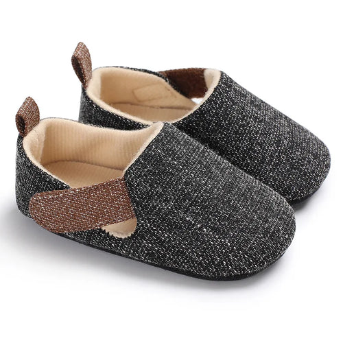Black soft cotton baby shoes