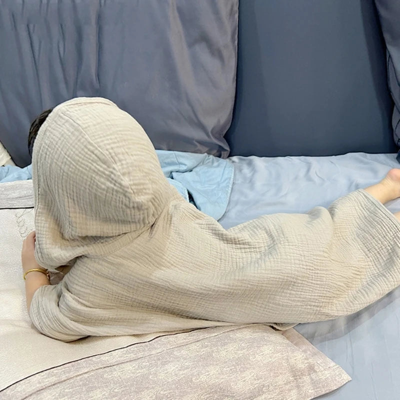 Soft Cotton Hooded Baby Blanket, product view 3