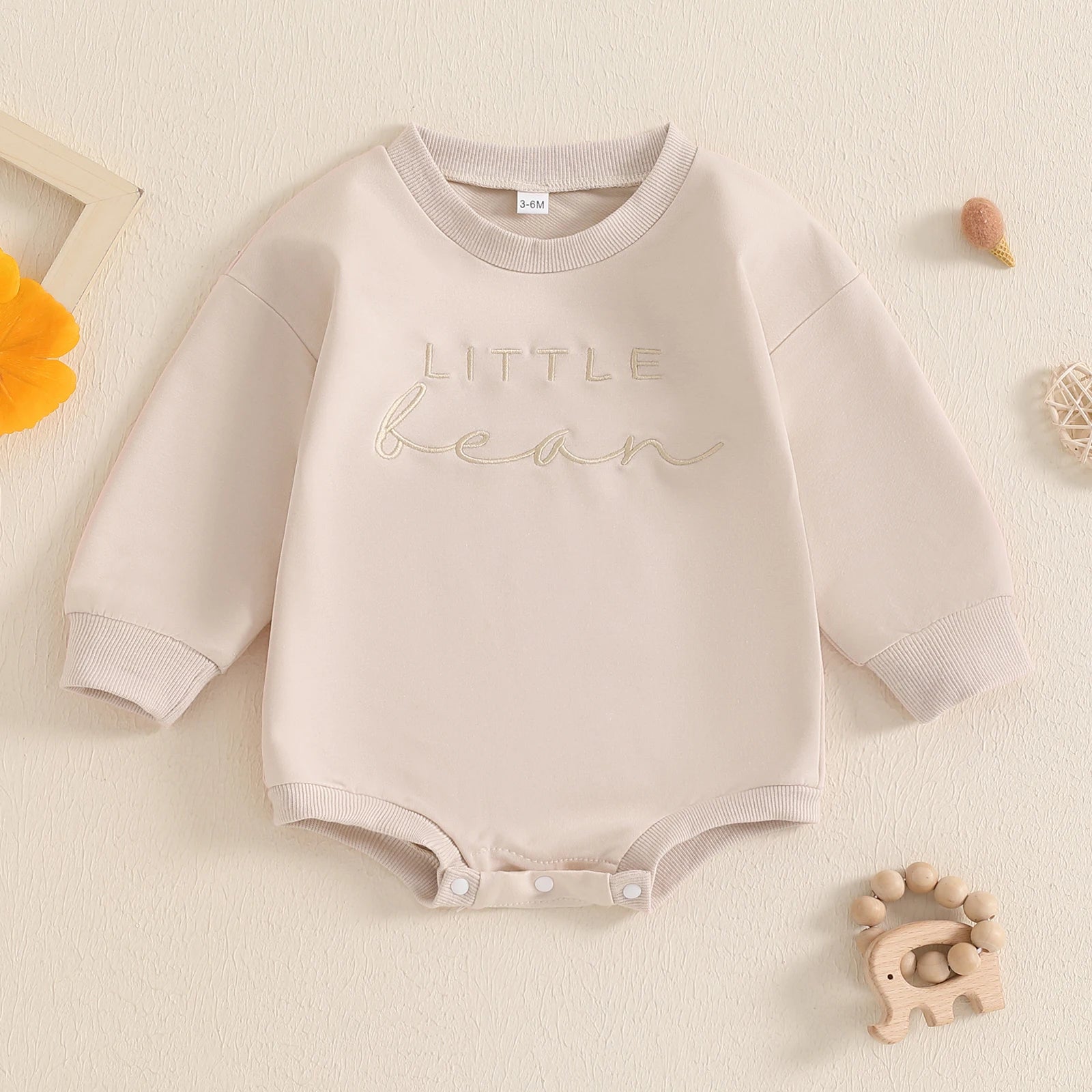 Little Bean Embroidery Romper