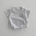 Cartoon Bear Short Sleeve Baby Bodysuit folded