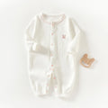Detail of cartoon rabbit pattern on romper fabric