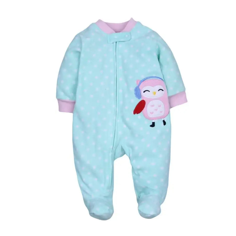 Fleece Animal Print Baby Romper, product view 4