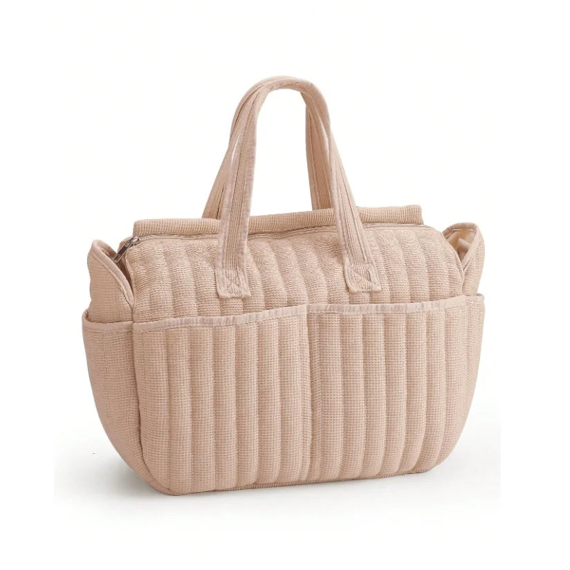 Waterproof Multi-Functional Diaper Bag in use with baby essentials
