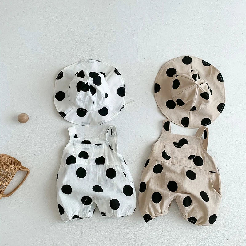 Polka Dot Baby Overalls
