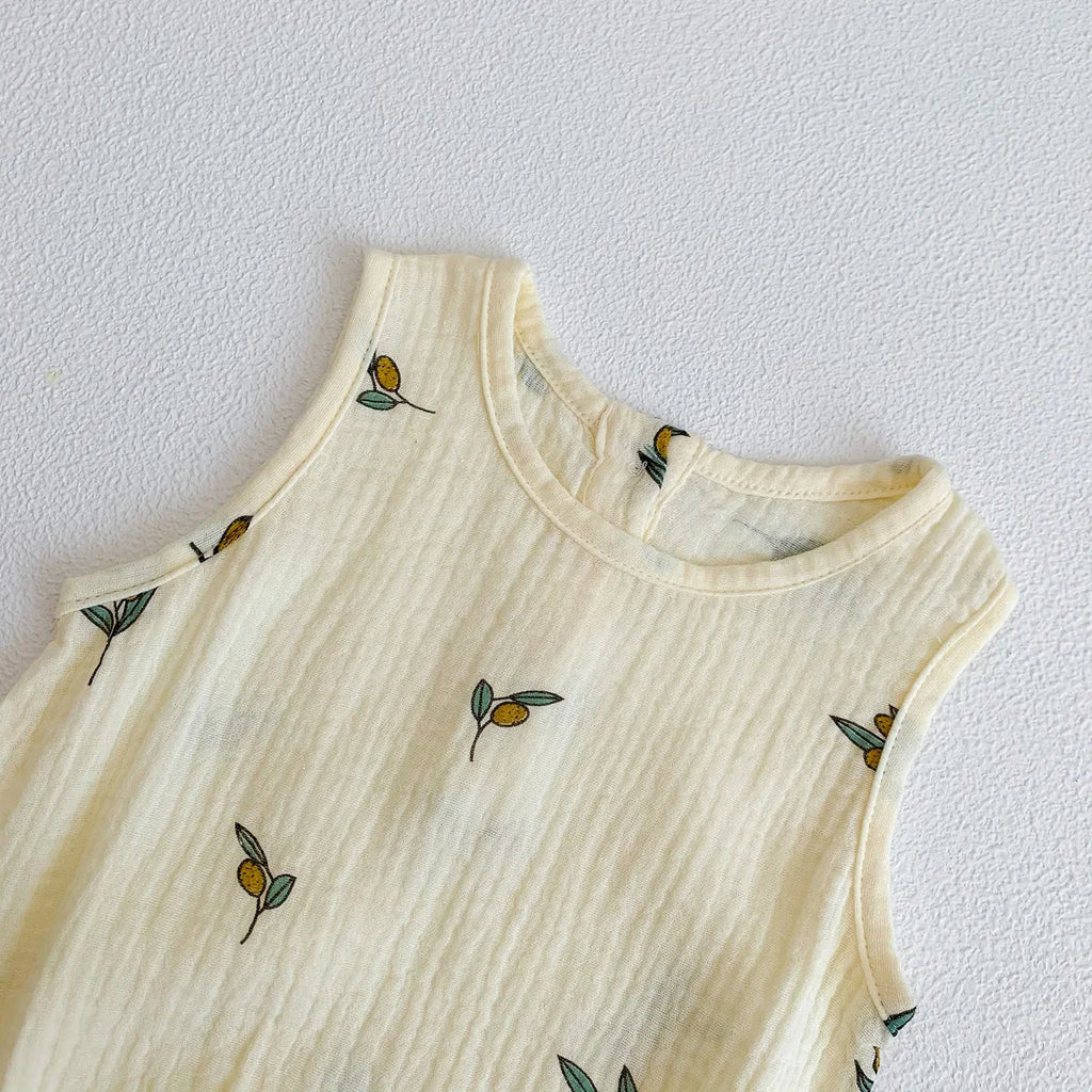 Wrinkle Cloth Sleeveless Bodysuit