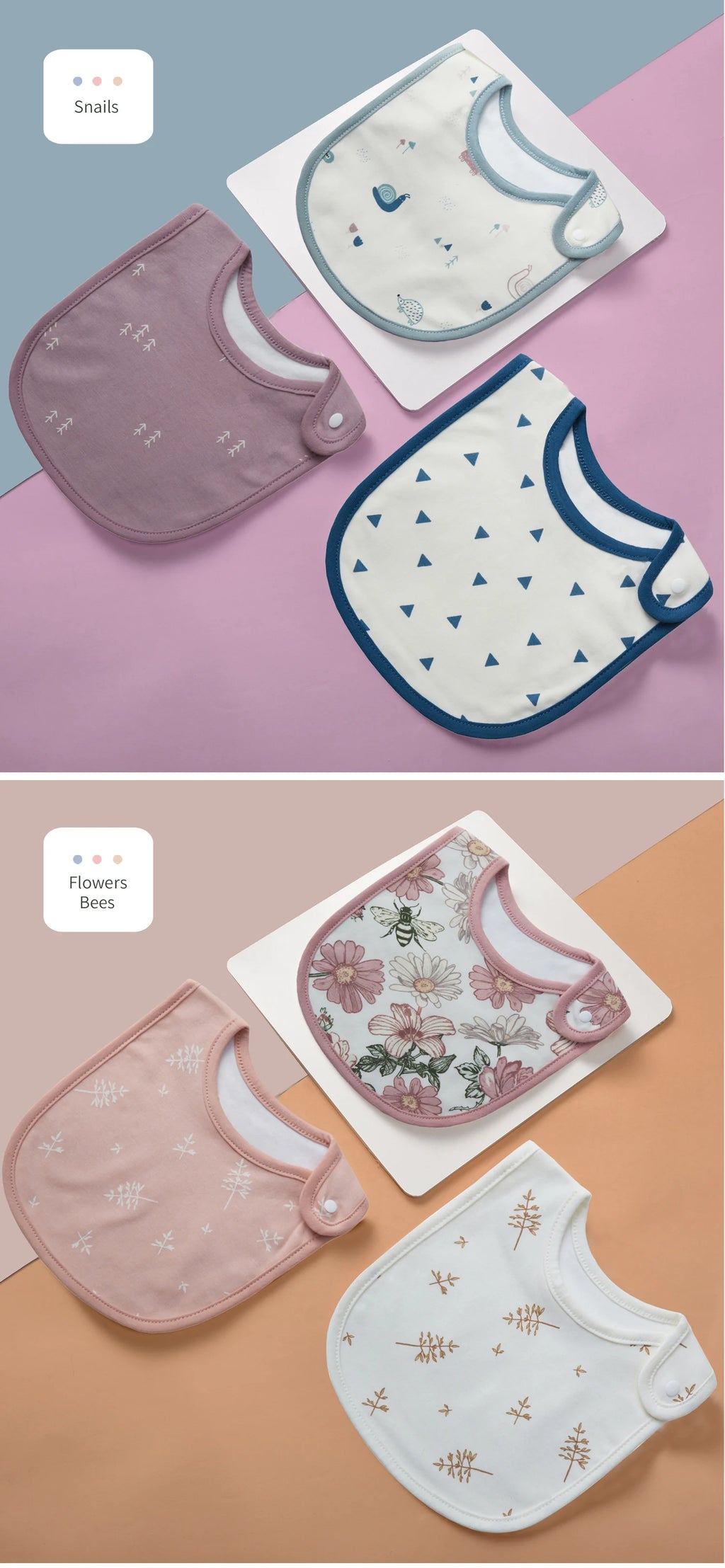 Everyday Cotton Bib Set – 3 Pack - Seagulls