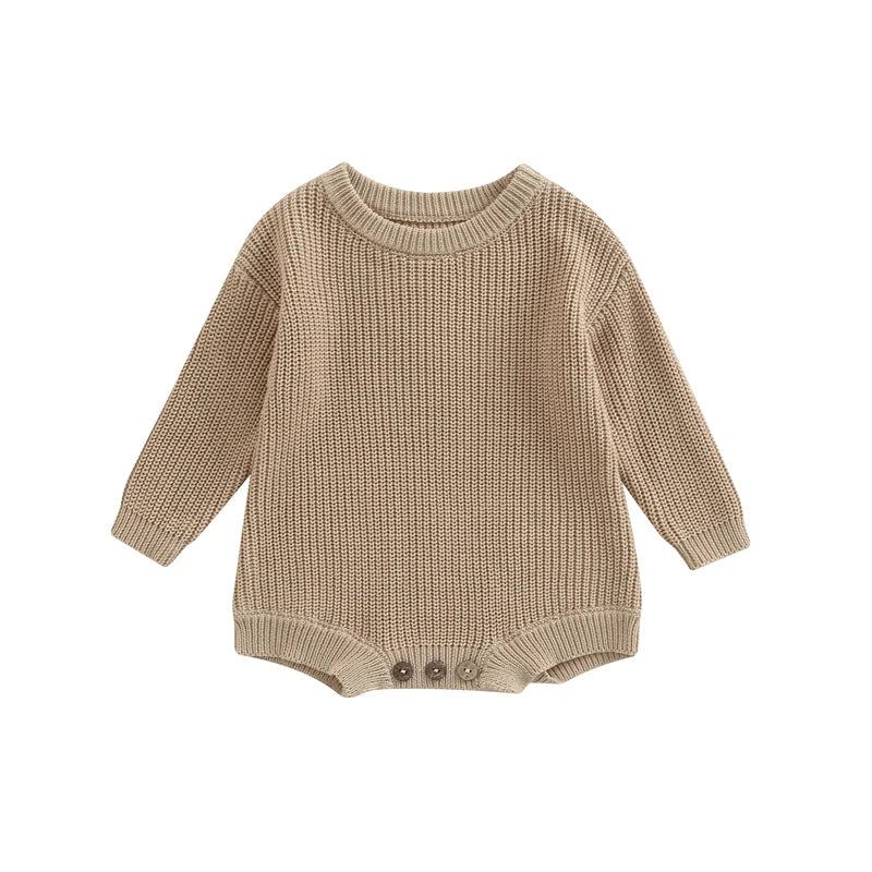 Knitted Long Sleeve Baby Romper, product view 22