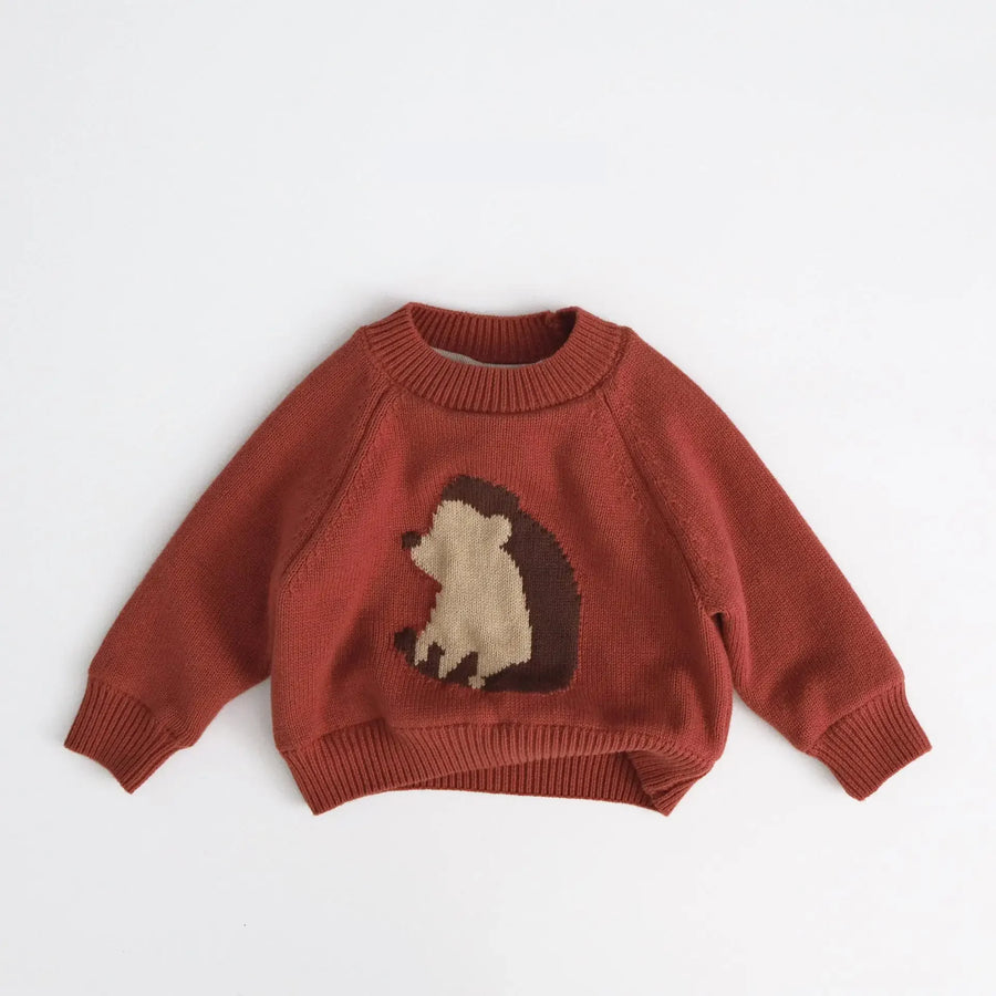 Cartoon Print Long Sleeve Sweater for Kids