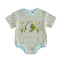 Baby romper short sleeve and crew neck detail
