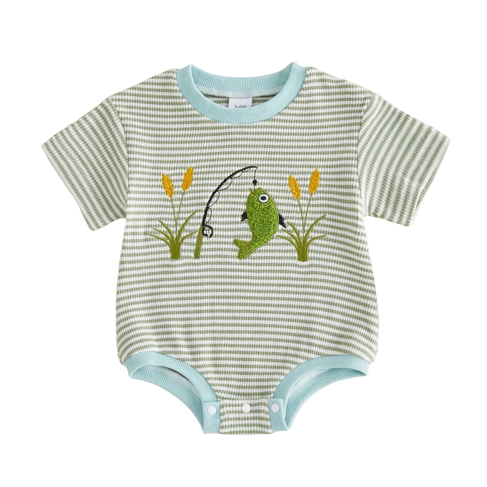 Baby romper short sleeve and crew neck detail