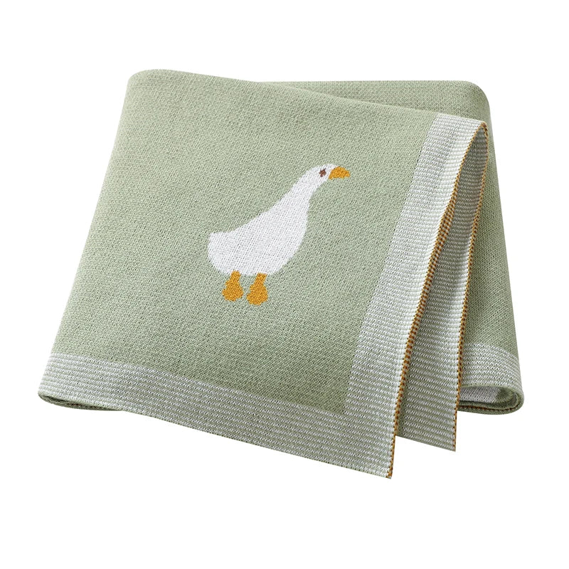 Allover Goose Knit Baby Blanket - 90 x 70 cm