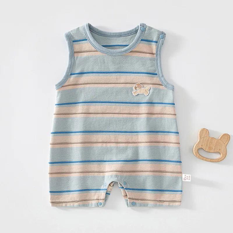 Summer Sleeveless Striped Baby Romper