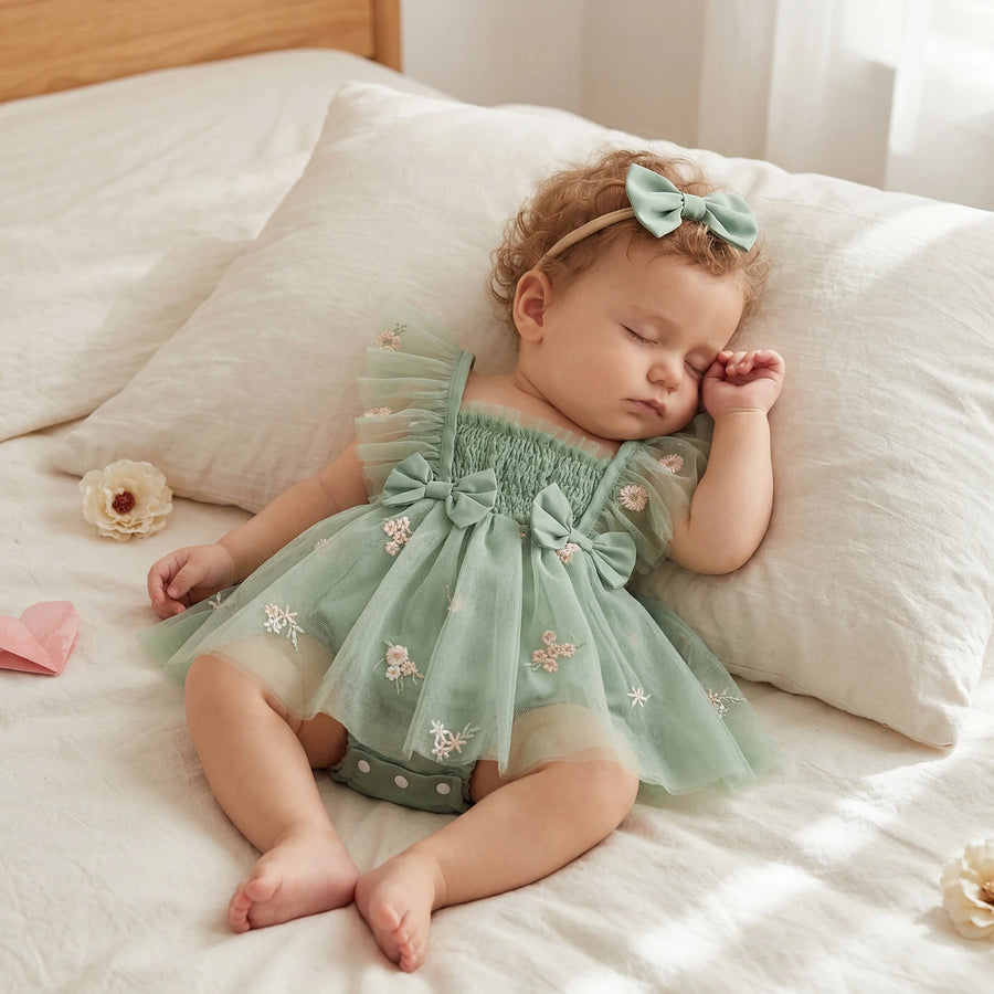 Fleur Tulle Romper Dress & Headband – detail 4