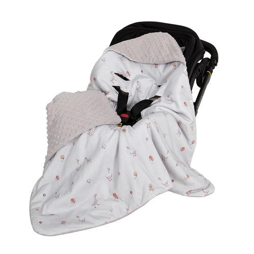 Windproof Hooded Baby Blanket in Dandelion Color