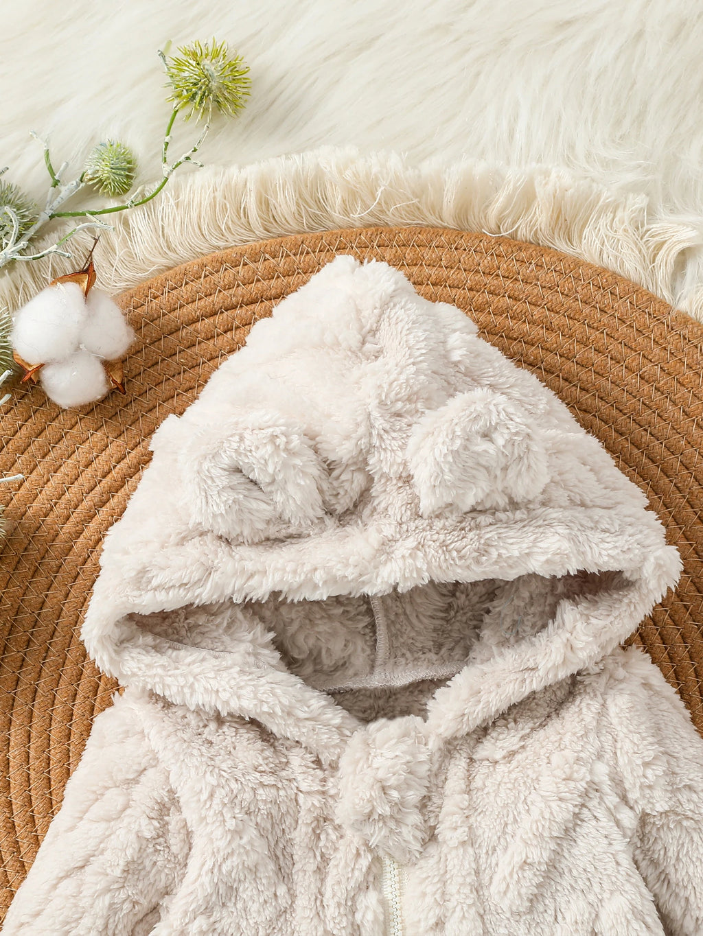 Cloud Bear Plush Winter Romper
