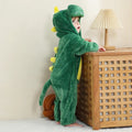 Green Dinosaur Infant Hooded Romper Costume