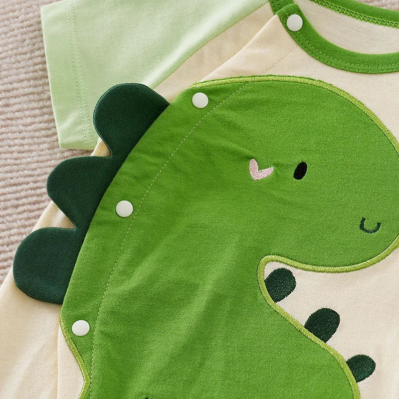 Animal Print Cotton Baby Romper back view