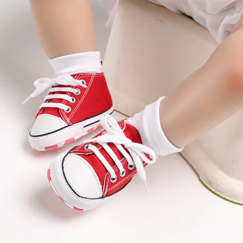 Red Classic Canvas baby sneakers