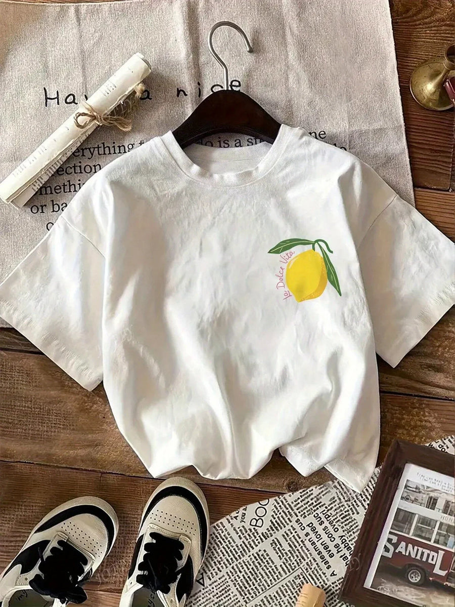 Limoncello Lemon Cotton Tee – detail 3