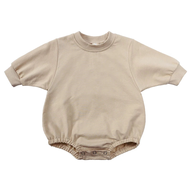 Cotton Baby Romper Bodysuit in French Terry Fabric