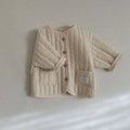 Winter Long Sleeve Cotton Padded Cardigan Coat for Infant Girls and Toddler Boys