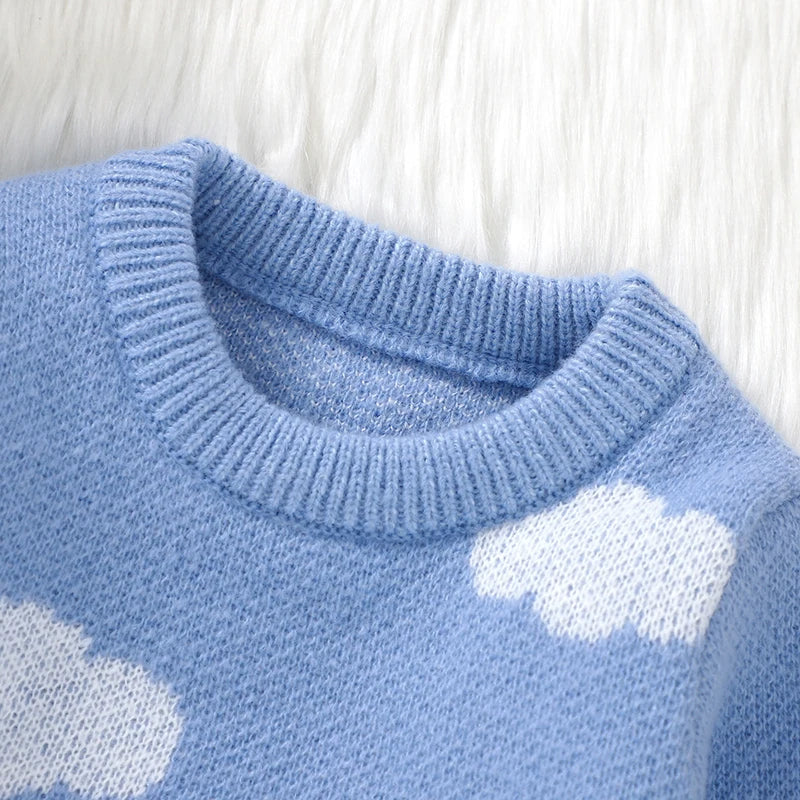Aqua Blue Knit Sweater for Babies and Toddlers