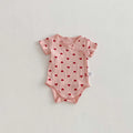 Printed Short-Sleeved Baby Bodysuit fabric texture